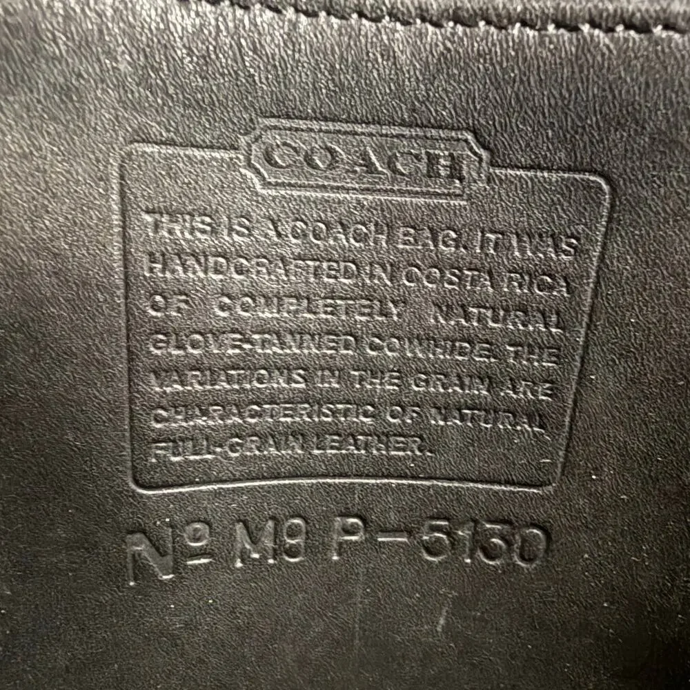 Vintage Coach 5130 Station Black Leather Crossbody Bag Purse